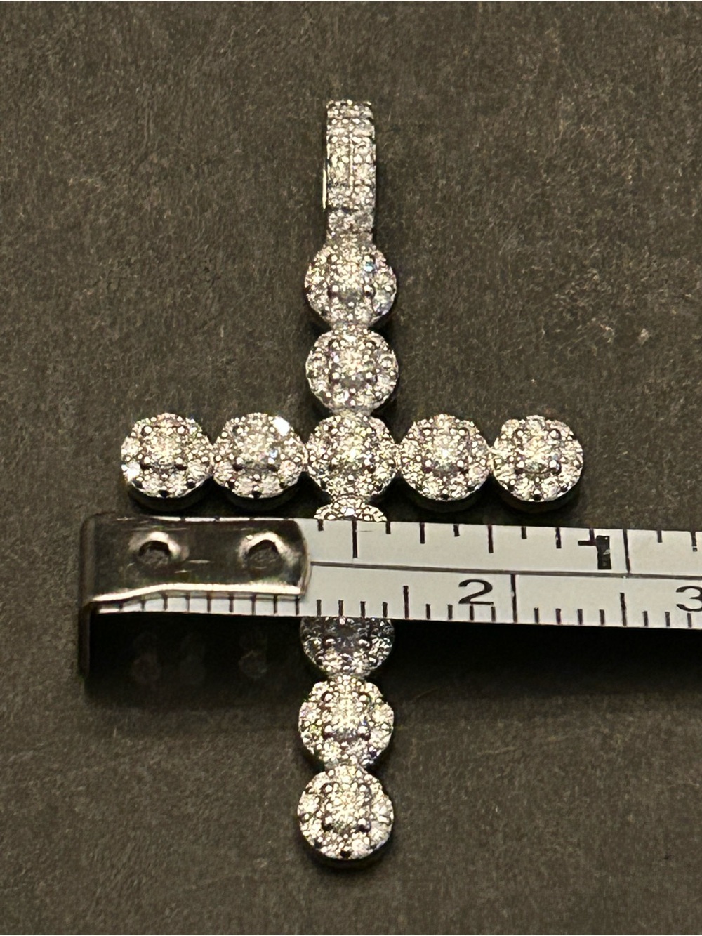 2.00CTW Round Cut Moissanite 💎 Circle Cross Pendant in 925 Sterling Silver NWT - Picture 6 of 13